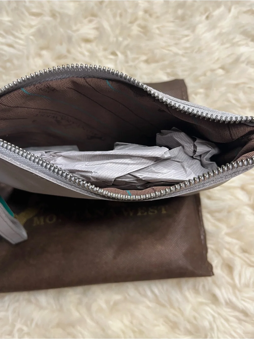 Montana West Cowhide Pouch Wristlet